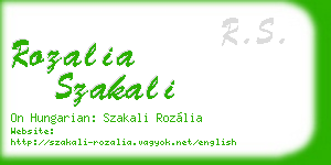 rozalia szakali business card