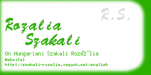 rozalia szakali business card